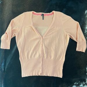 Maurices light orange cardigan. 3/4 length sleeve. Size XXL